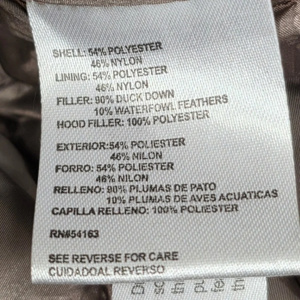 Andrew Marc Womens Packable Premium Down Puffer Jacket Metallic Bronze‎ Small